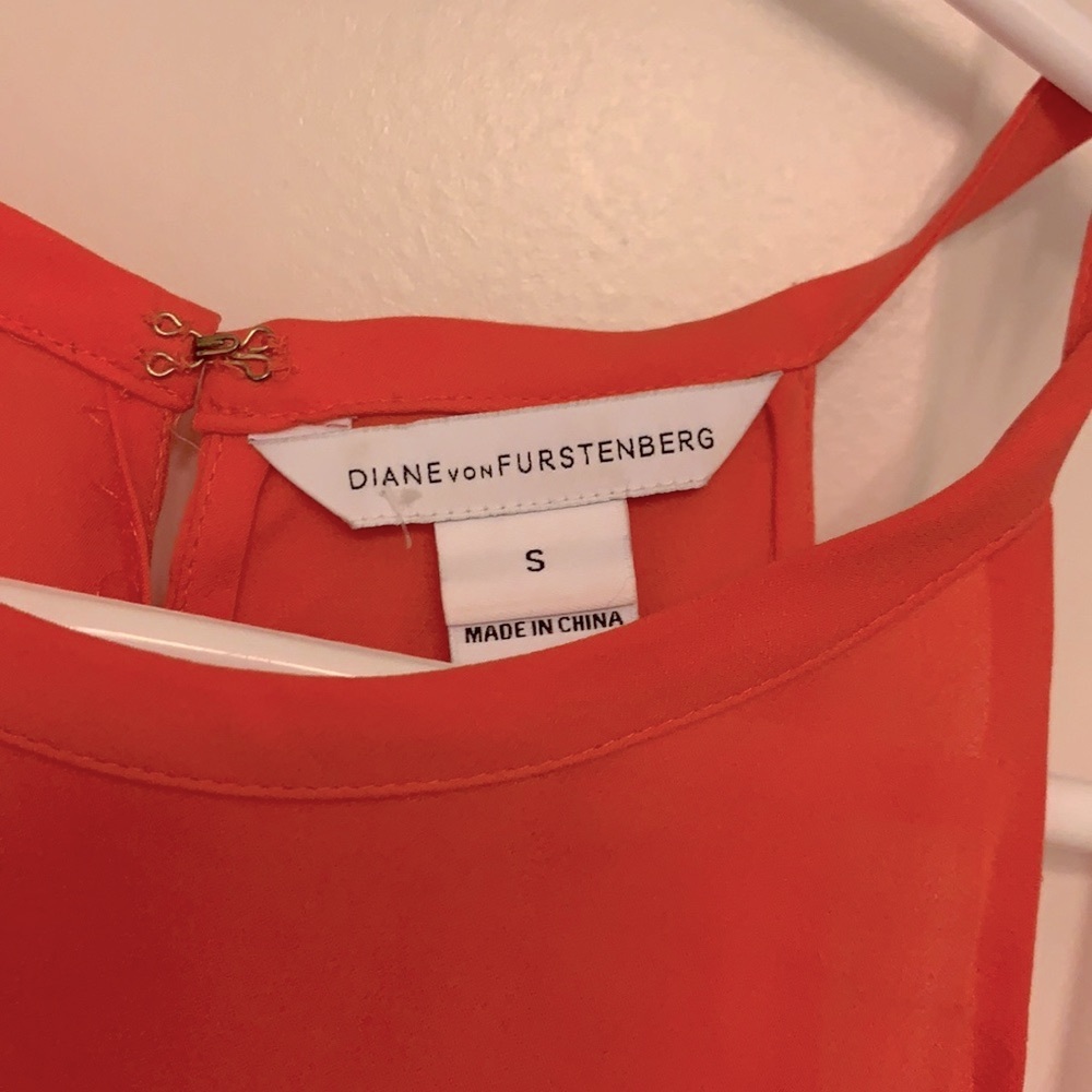 Diane Von Furstenberg Lizzy coral tank